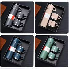 فلاسک ۳ لیوان جعبه کادویی