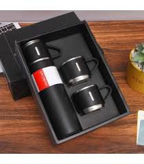 فلاسک ۳ لیوان جعبه کادویی