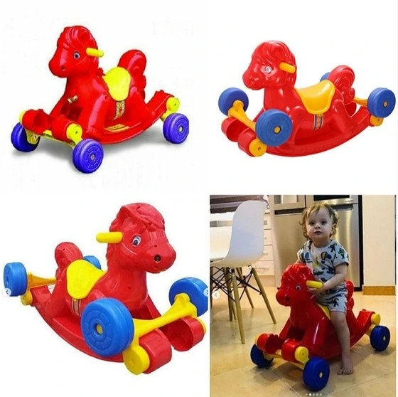 چهار چرخه کودک مدل اسب دوکاره(چرخ دار و راکر)